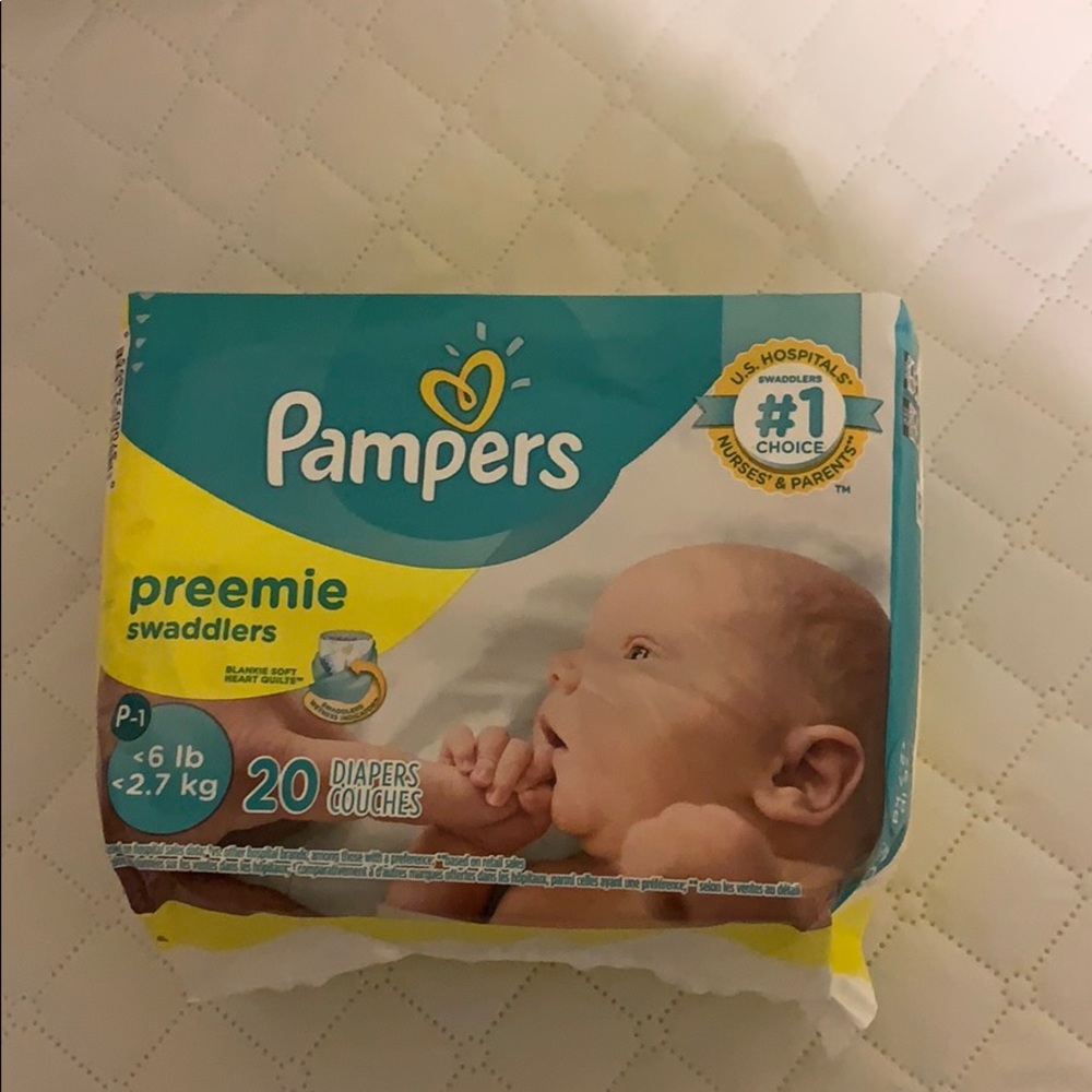 6 Packages of Preemie Diapers